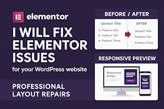 fix elementor issues and responsive layout problems