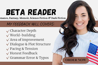 be your romance beta reader fantasy memoir sci fic thriller dark fiction novel