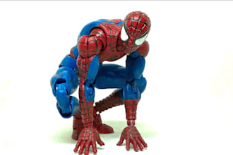 create 3d articulated model, action figure, 3d toys for 3d printing