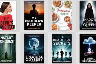 do book cover design, ebook cover or kindle book cover
