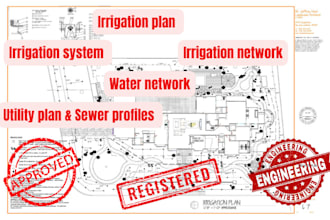 design irrigation system, irrigation network for water network