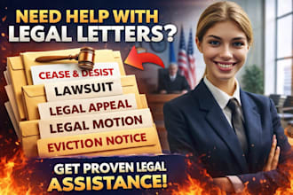 draft demand letter, legal letters for disputes and enforcement as US attorney