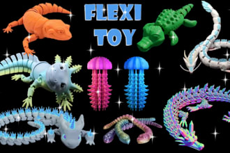 sculpt 3d articulated model 3d bjd doll 3d flexi toys pets stl for 3d printing