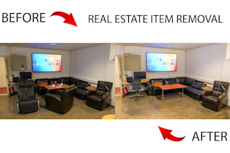 do furniture removal for your real estate photos