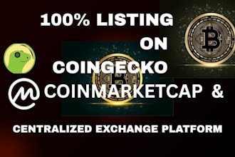 list token, coin,ico on coinmarketcap coingecko lbank