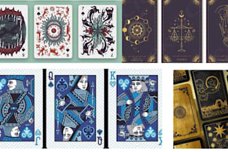 custom playing card design card game design card illustration card game design
