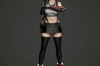 3d scifi game character, cyberpunk, robot, cyborg, 4k texture, ue5 rig for game