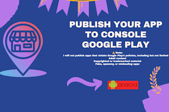 publish an android app or game on my google play console