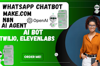 whatsapp chatbot n8n ai agent twillo fix n8n workflow makecom elevenlabs tts