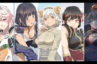 draw oc anime fan art vtuber design custom chibi furry fursona avatar minecraft
