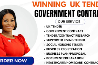 win bid UK tender,govt contract for homecare,nemt,assisted living,social housing