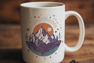 do custom typography coffee mug design or coffee mug design