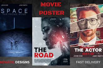 design a cinematic movie poster for your film
