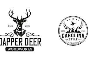 design outdoors, mountain hiking, hunting, fishing logo