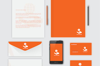 design branding kit with logo design and brand identity