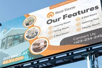 design billboard, signage, outdoor, vinyl, roller banner