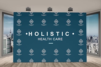 design a repeat and step backdrop banner within 2 hours