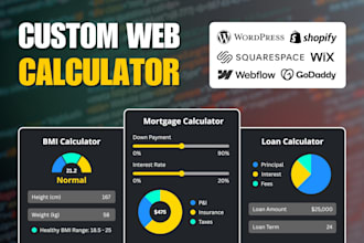 build a custom web calculator or convert excel to web for any website