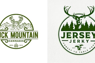 design cattle brand hiking, hunting, fishing logo