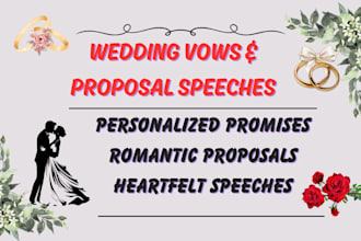 write your wedding vows, promise and proposal speech