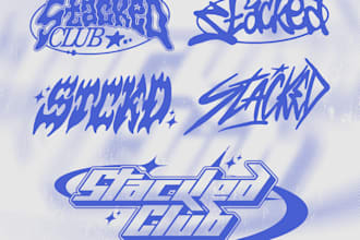 create logo y2k and streetwear style for your brand