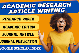 write, edite articles for academic journal publication google scholar high index