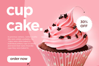 make food poster, bakery poster and flyers