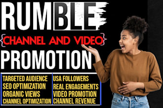 rumble video promotion, video marketing , rumble promotion, channel submission
