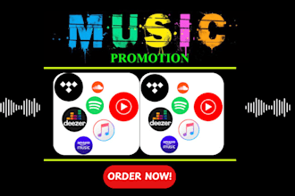 promote spotify music youutube music apple music soundcloud amazon music