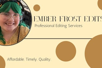 edit and proofread your manuscript