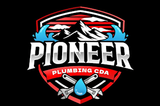design modern plumbing, traveling, education logo
