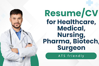 edit your resume or CV for healthcare, medical, nursing, pharma, biotech, roles