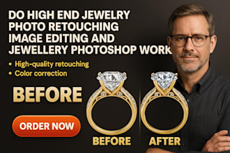 do high end jewelry photo retouching image editing and jewellery photoshop work