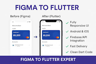 convert your figma design into a fully functional flutter app