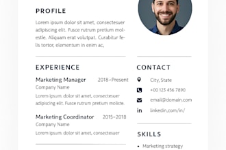 format your resume in a modern and clean style