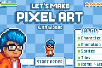 create pixel art sprites, sprite sheets, and pixel art animations for your game