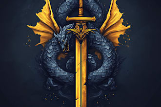 make medieval, fantasy, rpg gaming logo