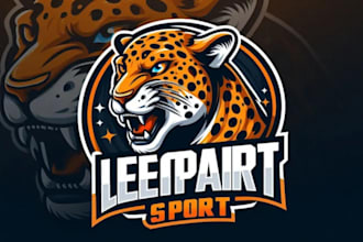 quality leopard sport mascot logo with free source files