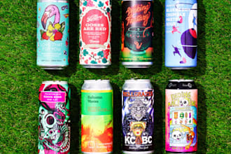 do label logo for beer, can, juice, energy drink, soda, beverage