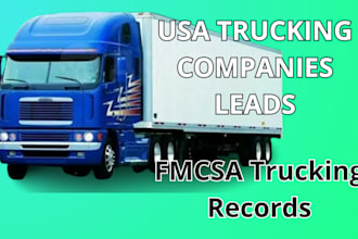 get USA trucking company leads fmcsa verified data
