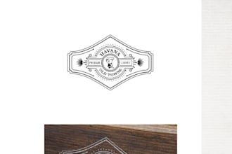 design premium cigar label, band, boxe, and logo