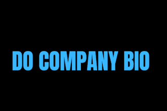 do company bio, about us, about me, and for your brand