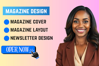 design a modern clean and print ready magazine layout for your brand