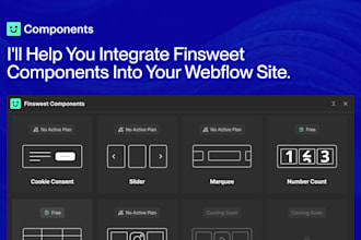 integrate finsweet components into your webflow site