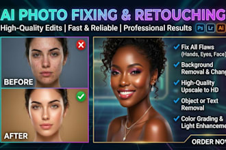 do ai generated image fixing and photo retouching or photo editing