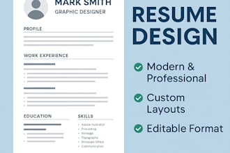 design professional and modern resumes in ms word and PDF