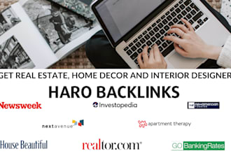 build haro backlinks for interior design, home, real estate