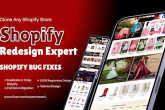 clone, redesign, duplicate, shopify store redesign, shopify website migration