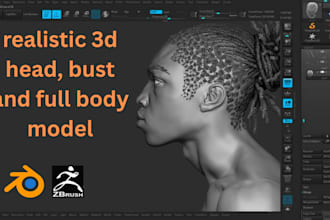 realistic 3d head model, 3d bust and full body model, nsfw 3d miniature statue