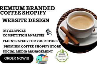 design profitable restaurant shopify store grocery coffee restaurant website